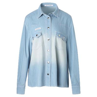 JAC FLEURANT秋季新款水洗牛仔衬衫牛仔短裙时尚宽松套装