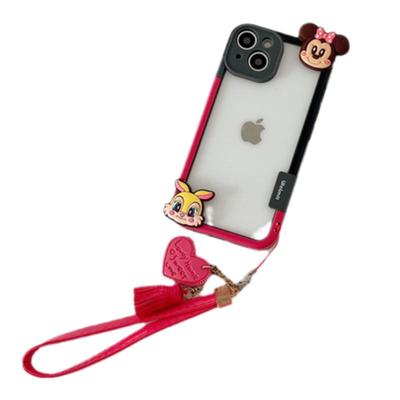 散热硅胶苹果卡通流苏镂空边框