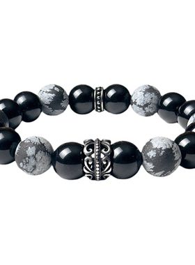 高级感手链黑曜石复古生日礼物