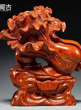 花梨木雕白菜摆件客厅公司办公室红木白菜装饰品店铺开业乔迁送礼