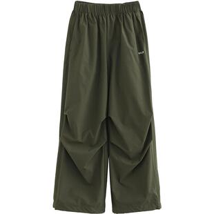 NNGZ山系户外女童伞兵裤春季高弹耐磨儿童工装裤童装百搭休闲裤子