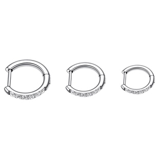 F136钛合金耳圈女医用植入级D型直针素圈耳钉养耳洞耳环耳骨钉