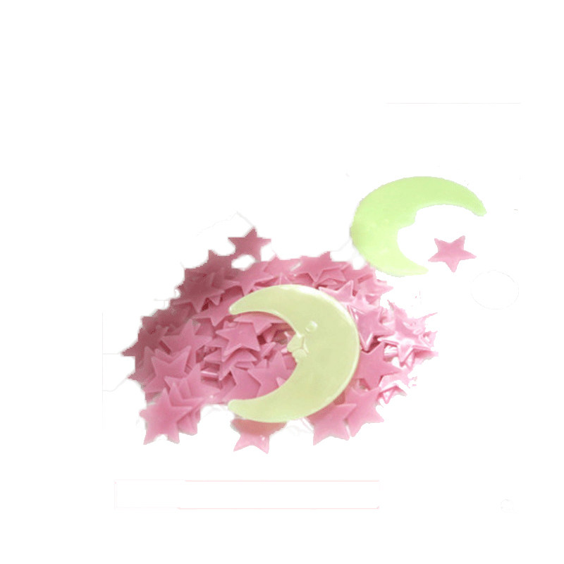 夜光墙贴纸儿童卧室装饰布置房间女孩床头贴画背景墙面墙壁3D立体