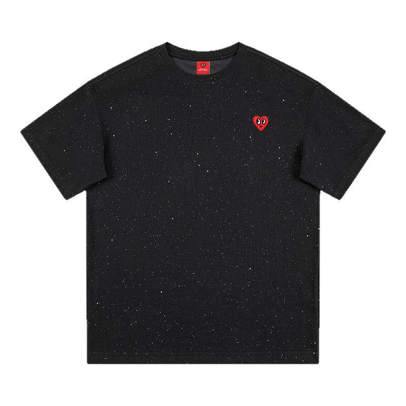 查尔斯桃心 满天星短袖t恤男圆领2026年夏季宽松休闲套头情侣半袖