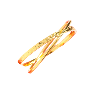 金店同款沙金碎冰冰双环手镯女仿真黄金高闪亮片送闺蜜礼物高级感