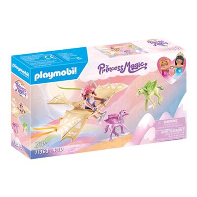 playmobil摩比世界男女孩儿童玩具积木模型天堂飞马与彩虹71361