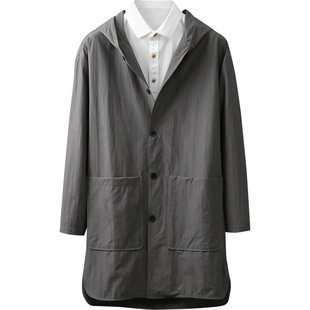 新款春季风衣男中长款休闲潮牌韩版薄款潮流帅气男士春秋外套