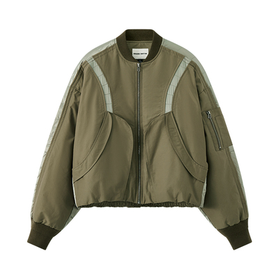 复古防泼水解构拼接羽绒服