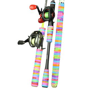 鱼竿缠把带路亚保护套比逼b格圈绑带防滑圈硅胶手把缠绕带竿把套