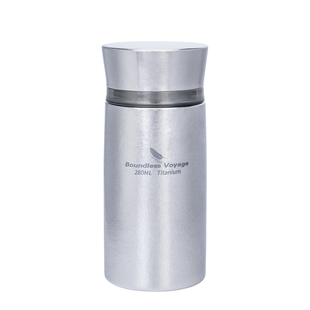 必唯纯钛户外高端保温杯280ml双层防烫轻量便携茶水分离男女家用