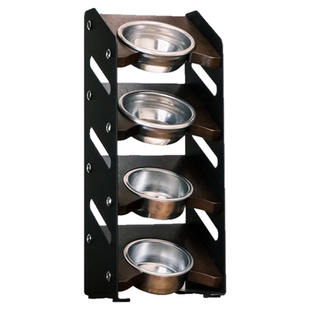 咖啡粉碗收纳架58mm通用盲碗置物架胡桃木底座精密萃取咖啡机配件