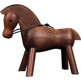 梵瀚 木马摆件创意生日新年礼物办公室商务纪念桌面吉祥物装饰品