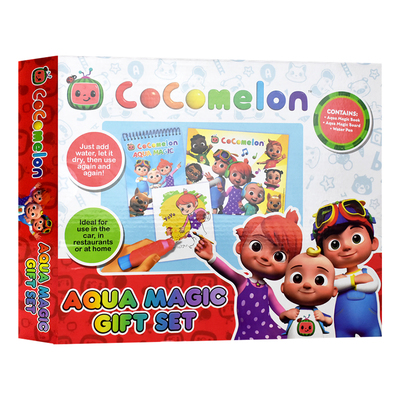 Cocomelon Aqua Magic Gift Set 可可瓜瓜水魔法礼盒装 儿童艺术启蒙 颜色动物数字 英文原版进口儿童图书
