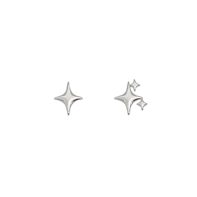 【星星女孩】十字星耳夹青芥