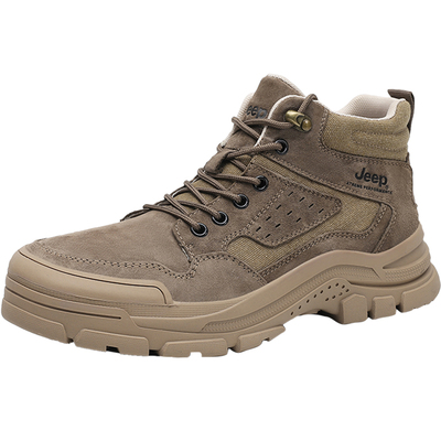 jeep秋冬男鞋真皮百搭高帮马丁靴