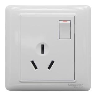 施耐德开关插座三孔16A安大功率电热水器空调专用带开关的插座