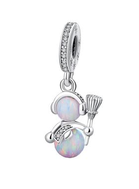 雪人吊坠S925纯银吊饰礼物送女友