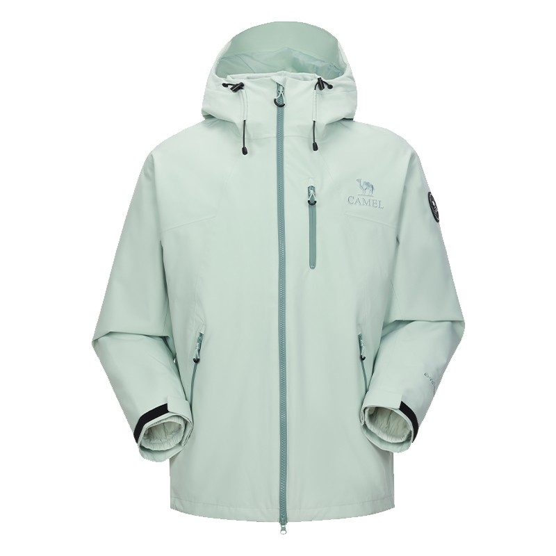 骆驼羽绒内胆冲锋衣登山外套