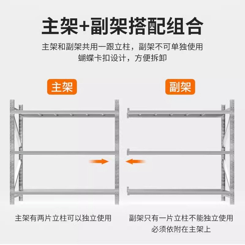 304不锈钢重型仓储货架冷库地下室储物架工厂车间多层可拆卸货架