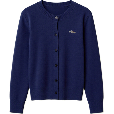 DM100大码百分百女装微胖mm秋季miu系纯色百搭正肩毛衣针织开衫