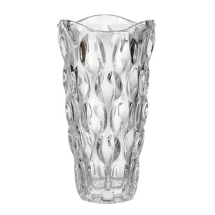 北欧轻奢ins风玻璃花瓶网红透明客厅家居装饰水竹百合鲜花圆形