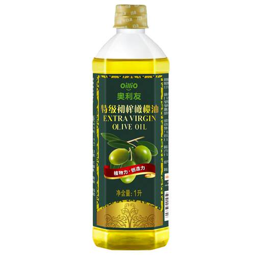 日清奥利友特级初榨橄榄油1L小瓶食用油防滴漏瓶口炒菜