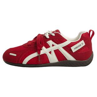 Forever21内增高德训鞋女2026新年红色百搭板鞋赛车鞋休闲运动鞋