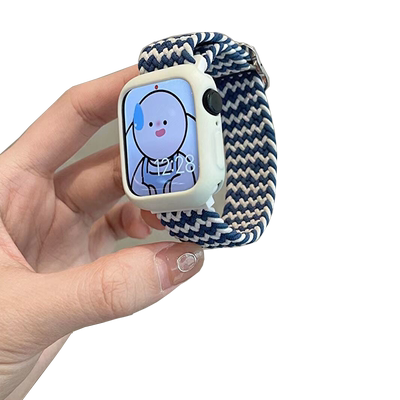 iwatch78表带彩虹尼龙编织654321