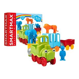 smartmax儿童磁力棒动物小火车磁吸玩具益智拼搭构建磁性积木1岁