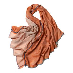 SUCHU素雏 双面双色珠光高端山羊绒围巾空调披肩防晒戒指绒薄