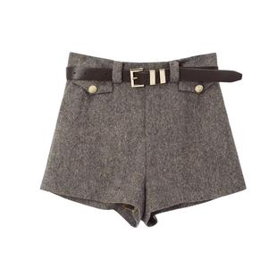 REVAN芮范设计师款经典质感钢花呢微A短裤RM91306029