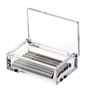 嘉宝亚克力烟盒20支装创意烟具酒店塑料棉签盒翻盖透明名片盒8314