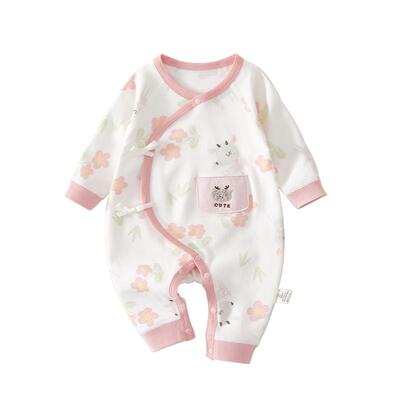 温巢新生婴儿衣服春秋纯棉连体衣