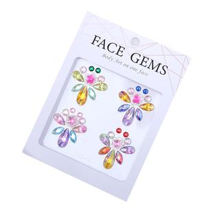 舞台妆闪钻眉心贴水钻儿童眼妆贴钻装饰脸上饰品花钿彩妆免胶水贴