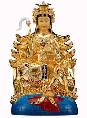 地母娘娘纯铜神像桌面中式摆件