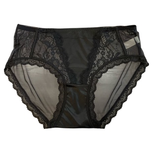2025夏季新款法式缎面丝滑网纱性感提花蕾丝内裤女裆纯棉包臀低腰