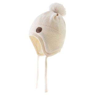 Moonkitty100%纯棉薄款冬季婴儿宝宝帽子针织护耳男女童围脖套装