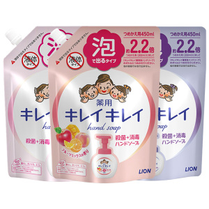 LION狮王趣净泡沫洗手液补充替换装450ml*3