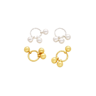 镀厚银保色有求必应三吊球批花圈吊坠diy手链项链耳吊耳饰品配件