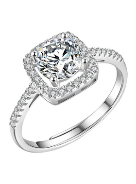 【胖东来同款】925银小方糖戒指