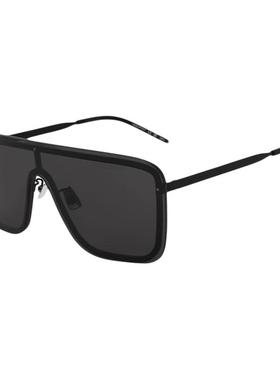 YSL圣罗兰墨镜潮酷黑框一片面罩式男女款老钱风太阳镜SL 364 MASK