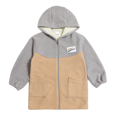 儿童小孩罩衣防脏衣摇粒绒羽绒服