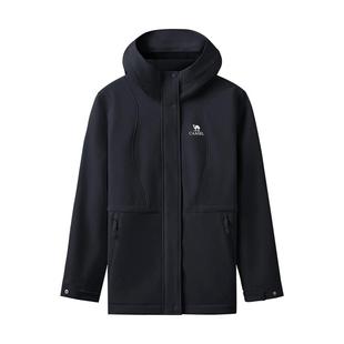 骆驼女装中长款软壳衣2025新款秋冬休闲百搭收腰显瘦防泼水外套