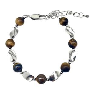 复古钛钢手链男潮ins高级感小众设计男女情侣嘻哈串珠手饰不掉色