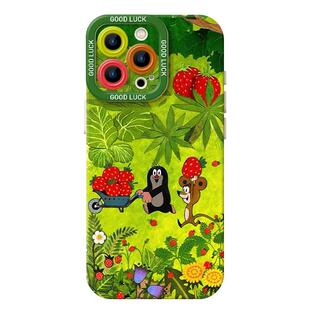 鼹鼠的故事适用苹果16手机壳iphone15promax绿色14plus夏天13mini可爱12新款11带挂绳x女生8超好看17硅胶xs/7