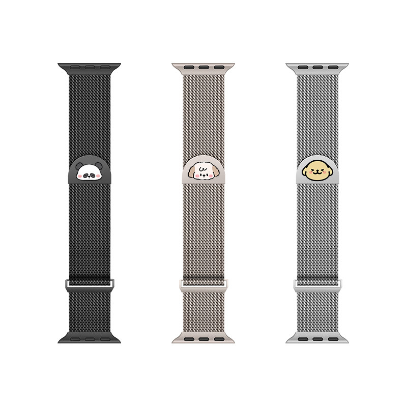 匠戴适用iwatch弧形米兰钢带表带