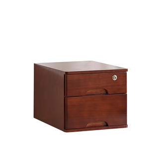 实木带锁桌面收纳盒抽屉式桌上整理储物柜卧室办公室A4杂物柜木质