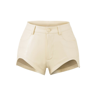 性感高腰提臀丰胯裤PU皮短裤热裤