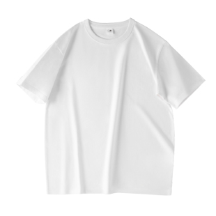 【三无公社】230G陶瓷磨毛数码直喷印花基础男女纯棉打底短袖白T