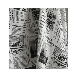 棉质报纸涂鸦英文字设计师面料印花图案创意服装高档衬衣裤子布料